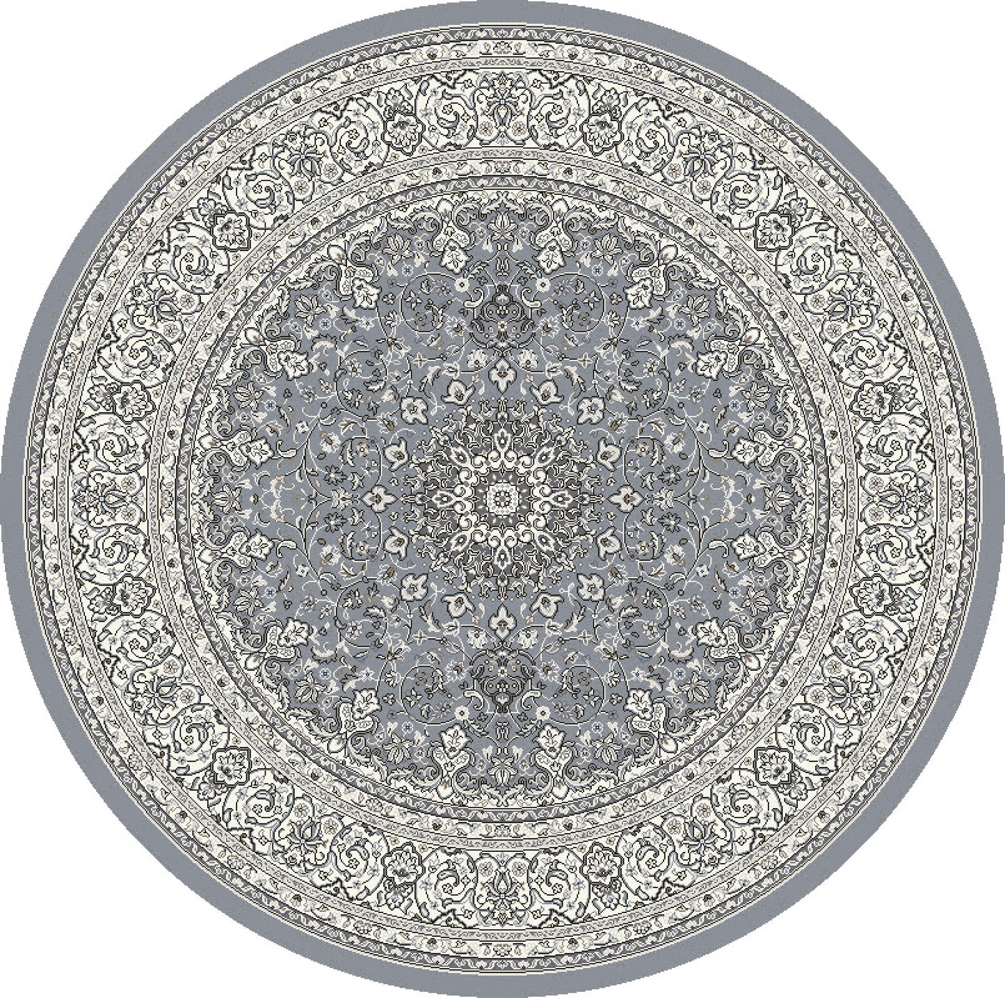 Ancient Garden 57119-4646 Steel Blue/Cream Area Rug