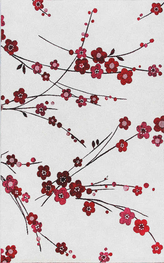 Infinity 32190-6210 Ivory/Red Area Rug