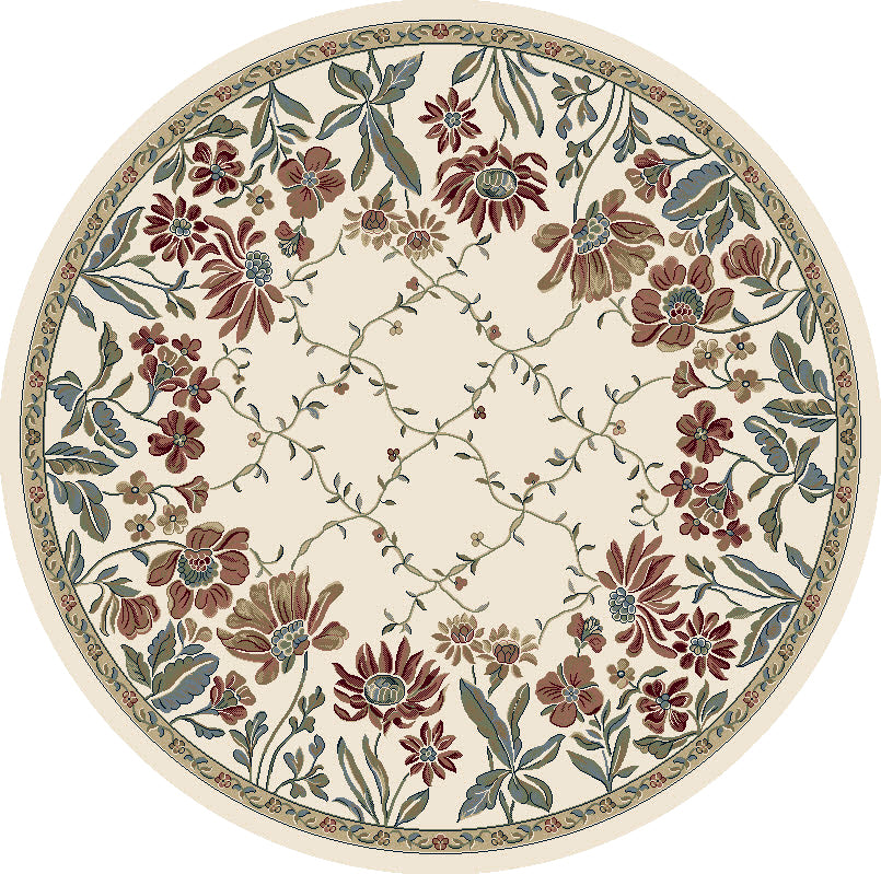 Ancient Garden 57084-6464 Ivory Area Rug