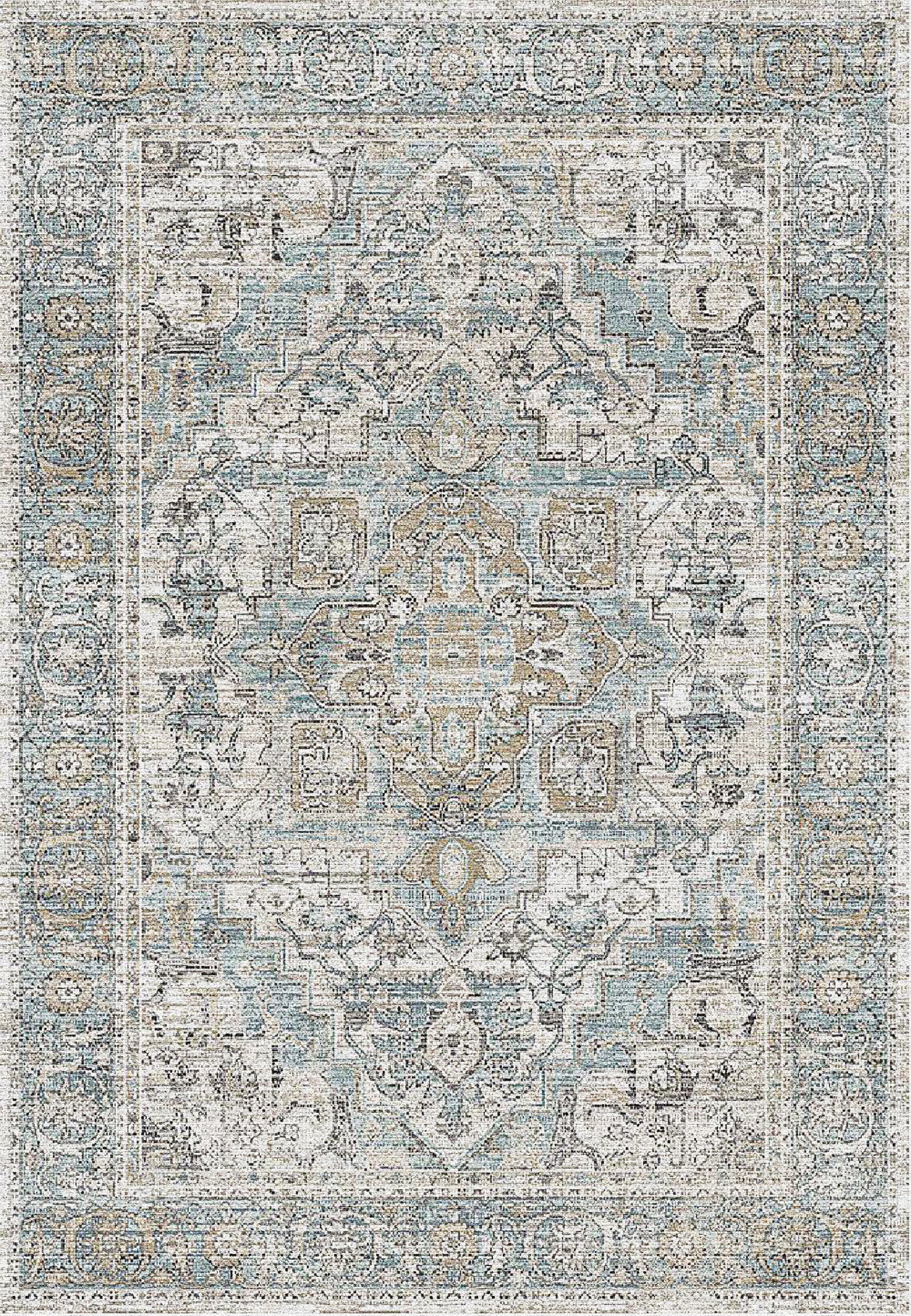 Jazz 6798-885 Beige/Taupe/Blue Area Rug