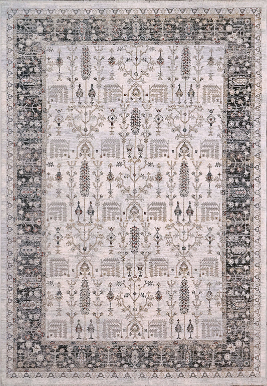 Carson 5225-109 Ivory/Black Area Rug