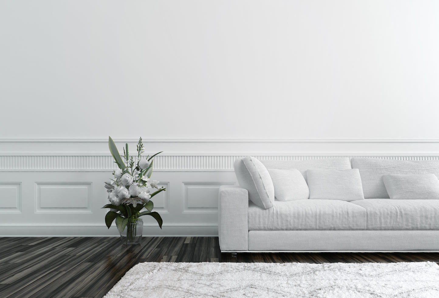 Nordic 7434-100 Grey/White Area Rug