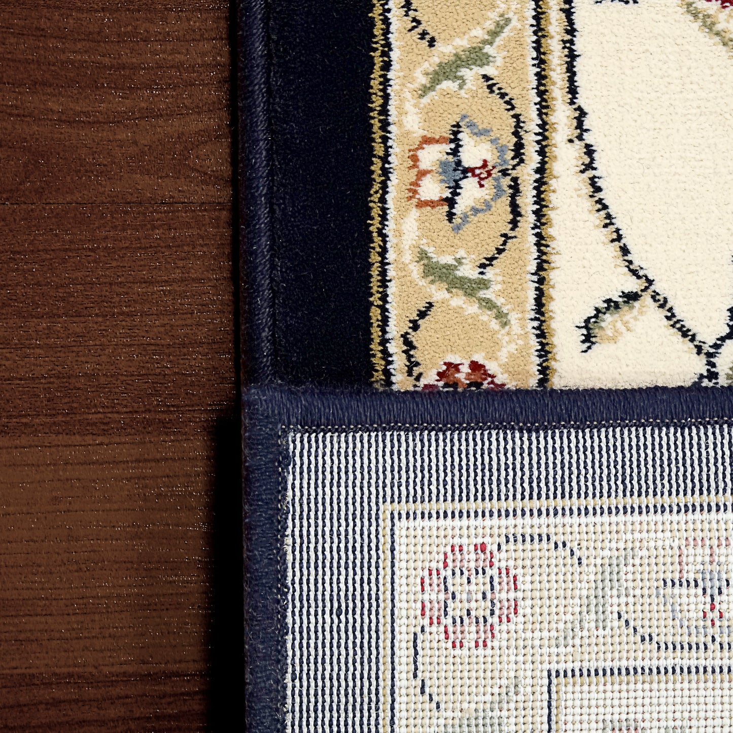 Ancient Garden 57365-3464 Blue/Ivory Area Rug