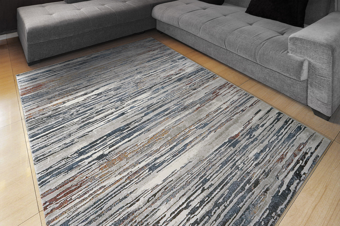 Astro 3953-957 Grey/Blue/Taupe/Ochre Area Rug
