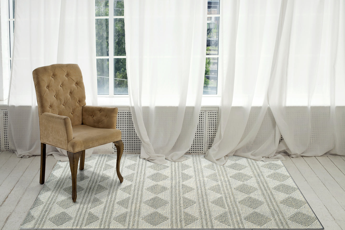 Ava 5202-910 Grey/Ivory Area Rug