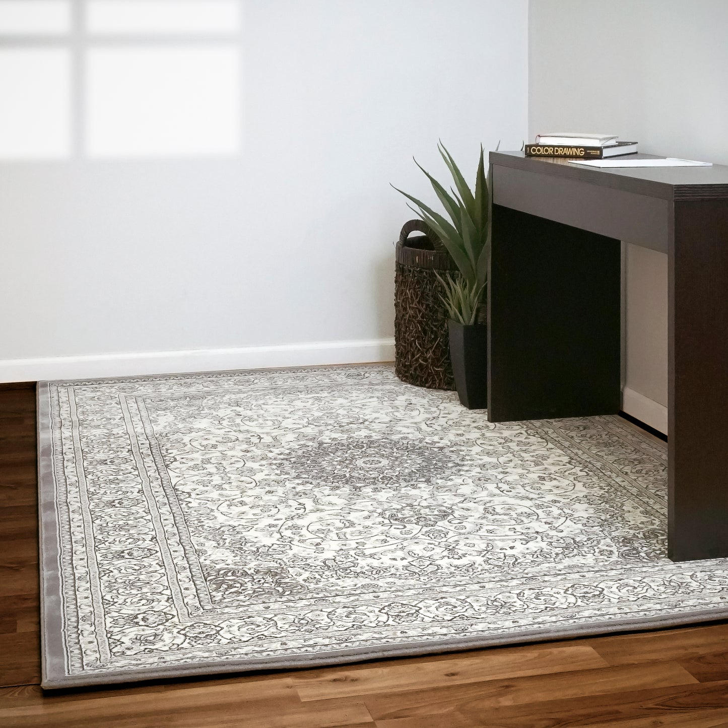Ancient Garden 57119-6656 Cream/Grey Area Rug