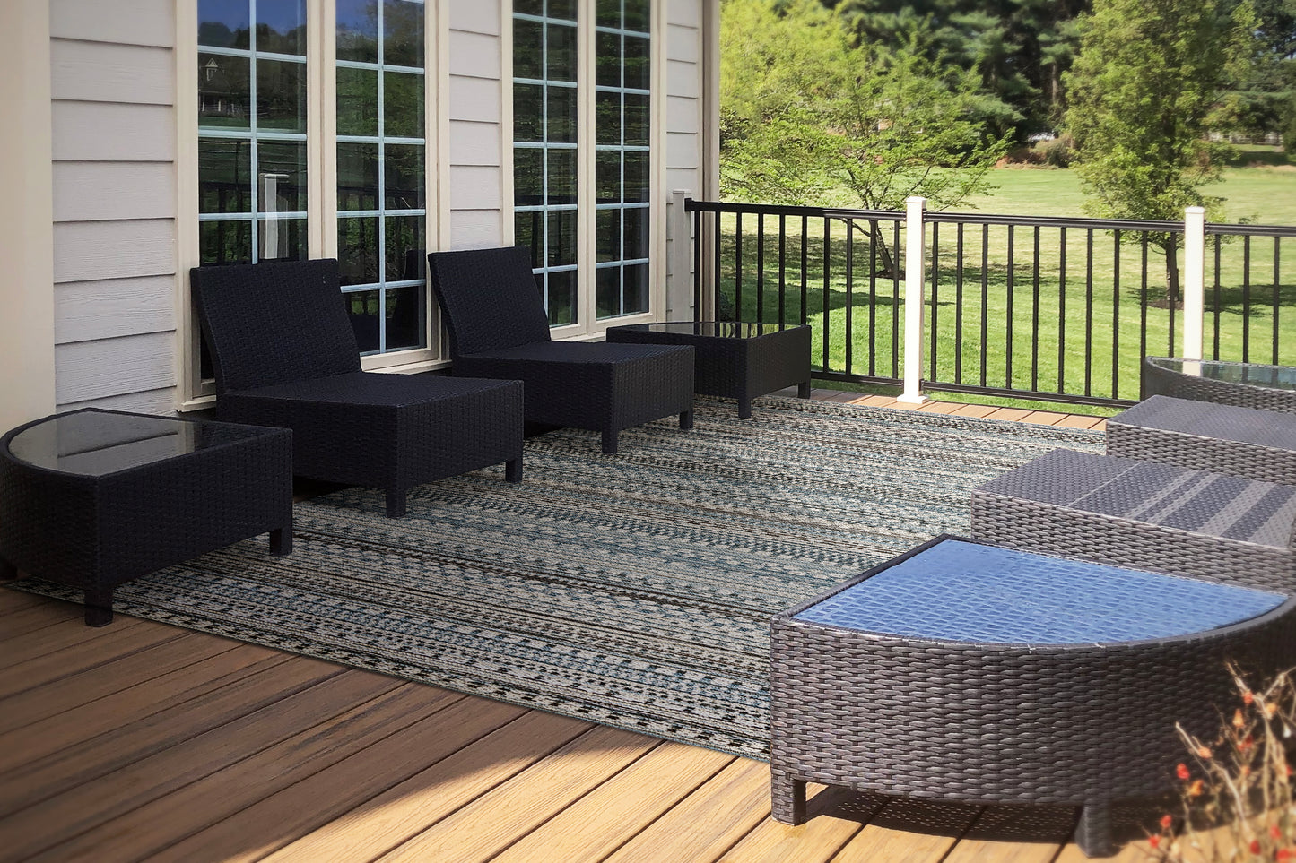 Brighton 8570-5032 Beige/Blue Area Rug