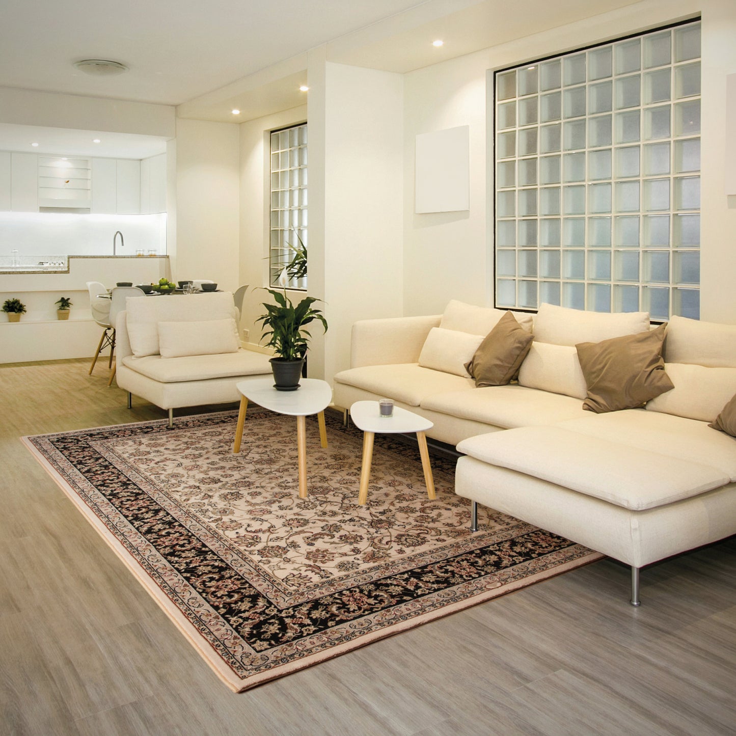 Brilliant 72284-191 Ivory Area Rug