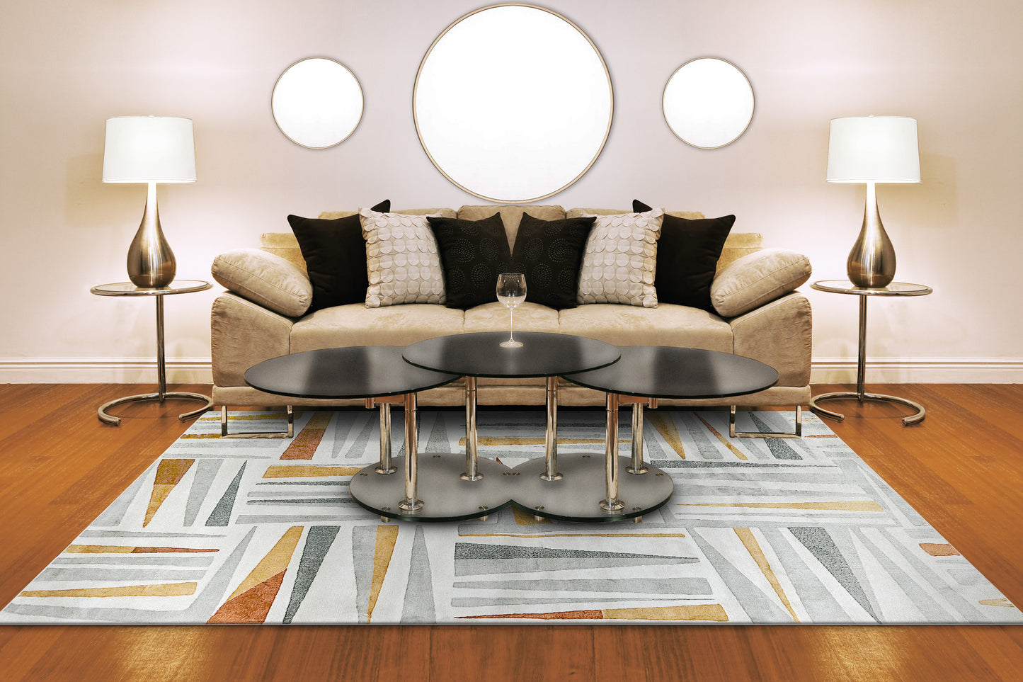 Capella 7978-979 Grey/Gold/Multi Area Rug
