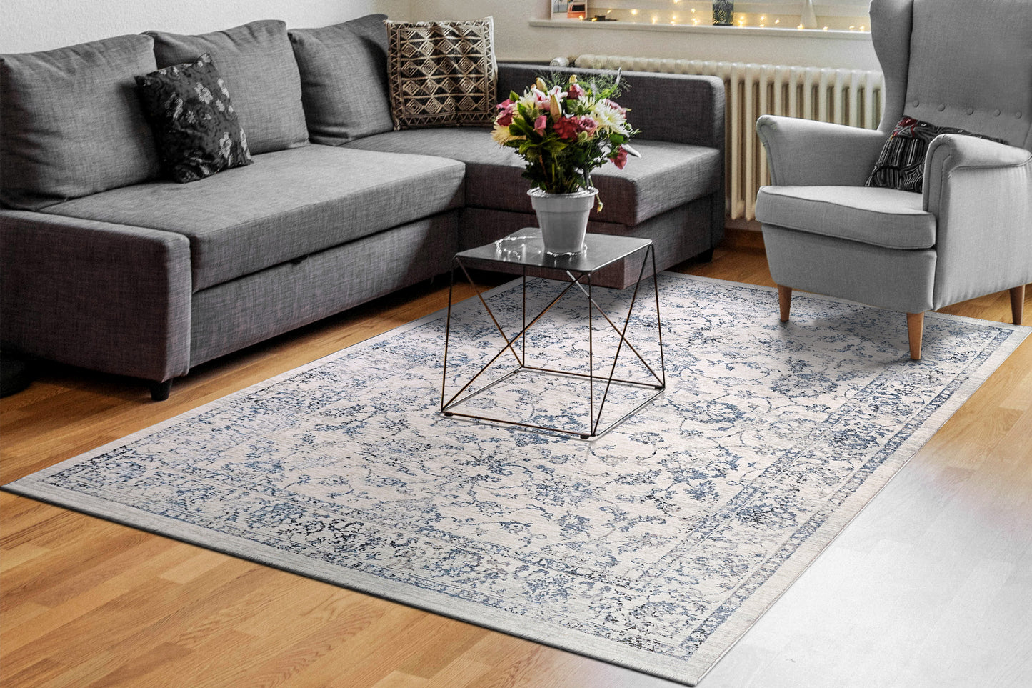 Carson 5223-501 Blue/Ivory Area Rug