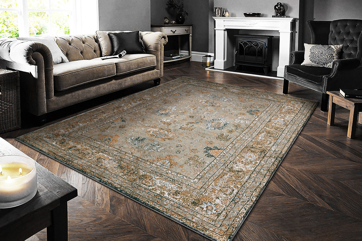 Cullen 5701-800 Taupe/Brown Area Rug