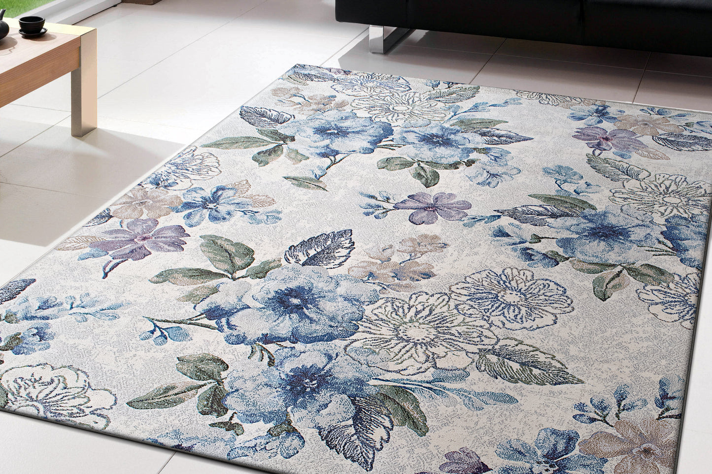 Eclipse 63322-6141 Cream/Blue Area Rug