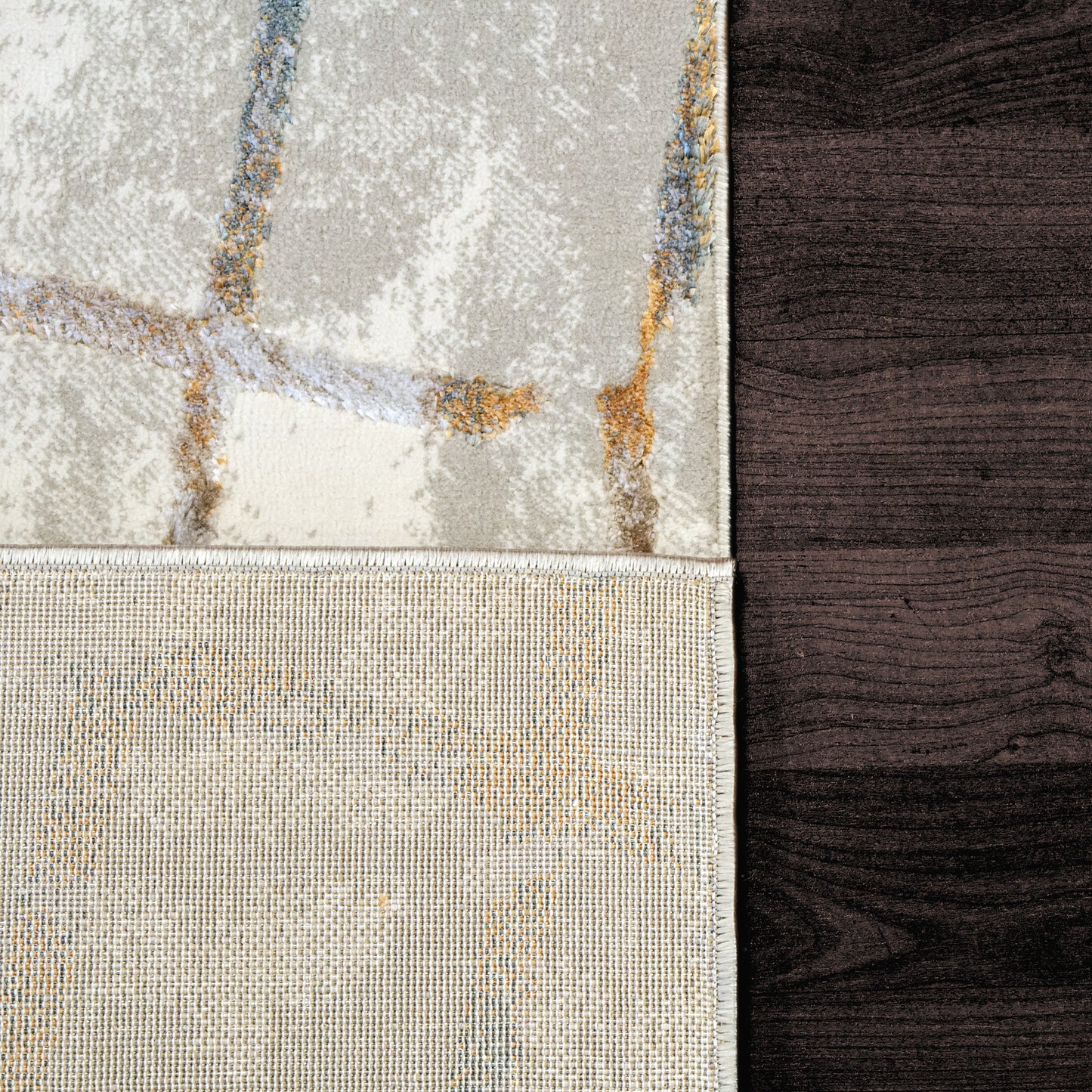 Gold 1354-897 Cream/Silver/Gold Area Rug
