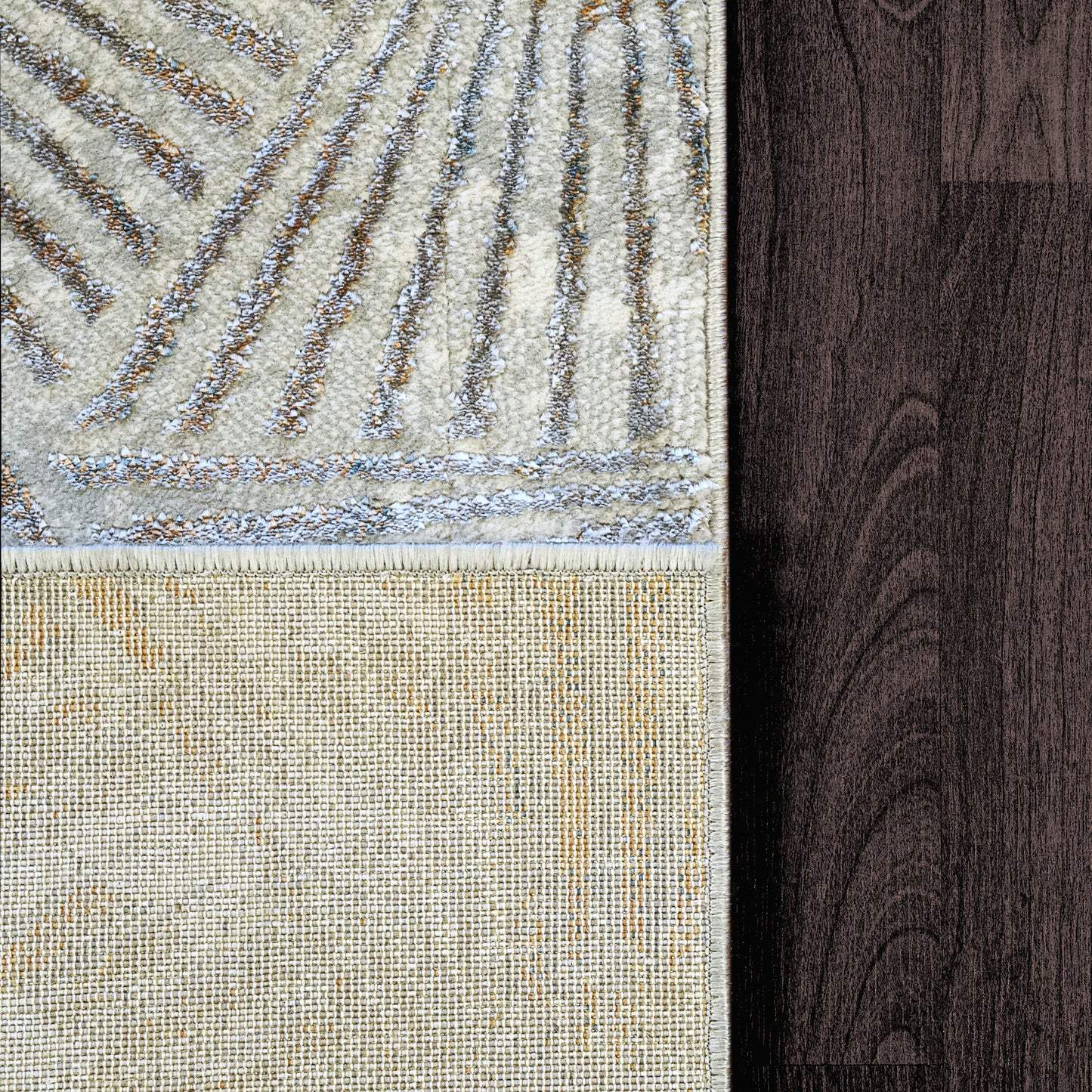 Gold 1355-897 Cream/Silver/Gold Area Rug