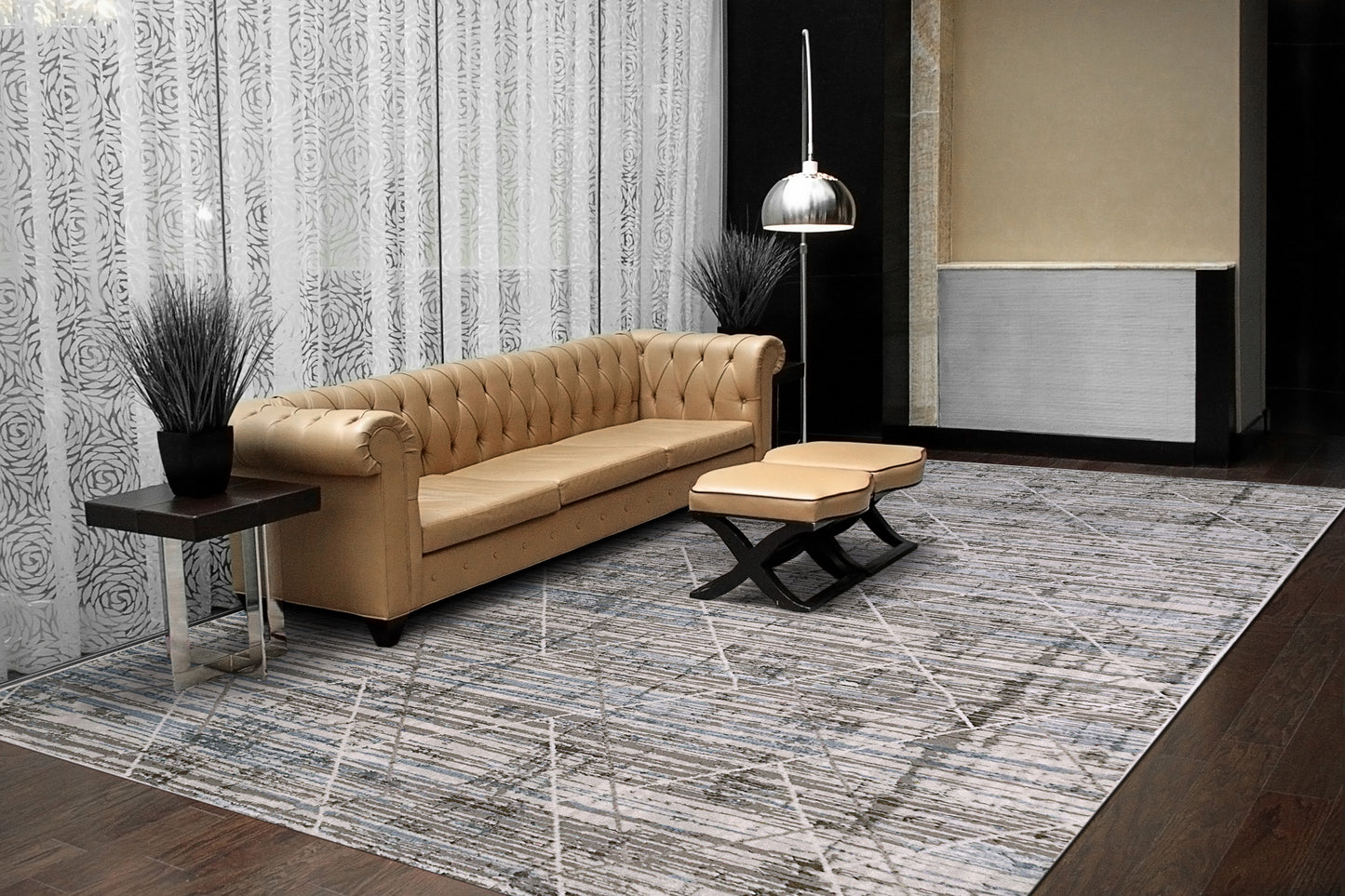 Harlow 4801-905 Grey/Blue Area Rug