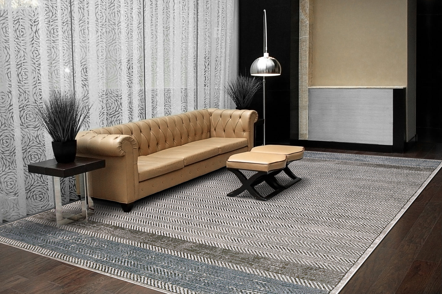 Harlow 4809-905 Grey/Blue Area Rug