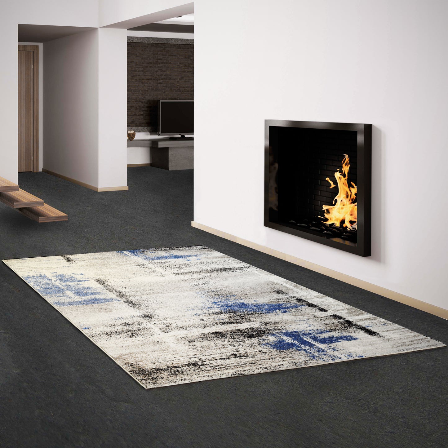Infinity 32114-6354 Ivory/Blue Area Rug