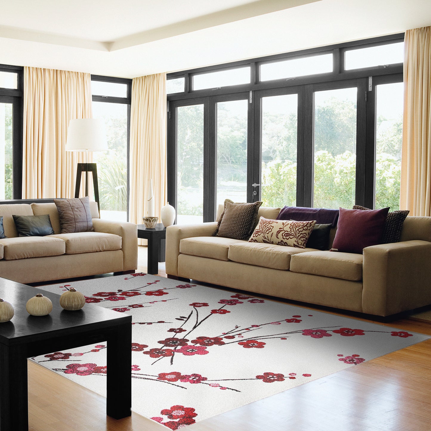 Infinity 32190-6210 Ivory/Red Area Rug