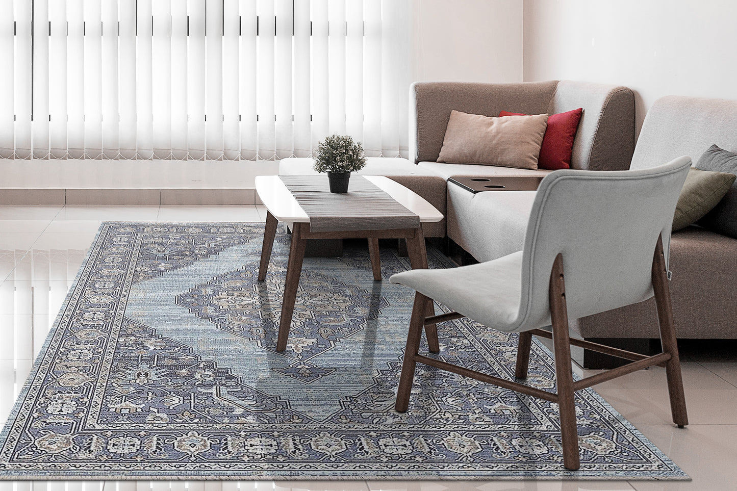 Jazz 6792-580 Blue/Beige Area Rug