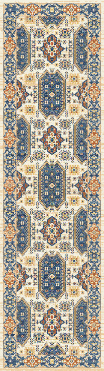 Jupiter 3108-859 Beige/Navy/Multi Area Rug