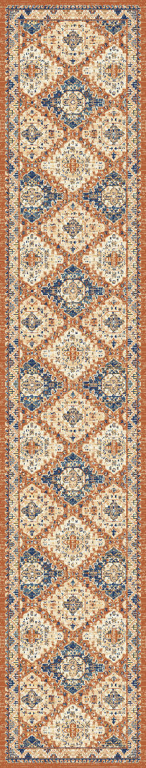 Jupiter 3109-358 Beige/Navy/Copper Area Rug
