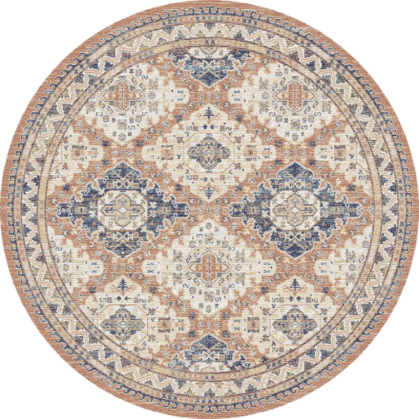 Jupiter 3109-358 Beige/Navy/Copper Area Rug