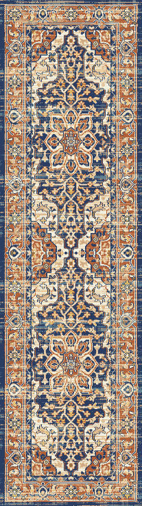 Jupiter 3110-358 Beige/Navy/Copper Area Rug