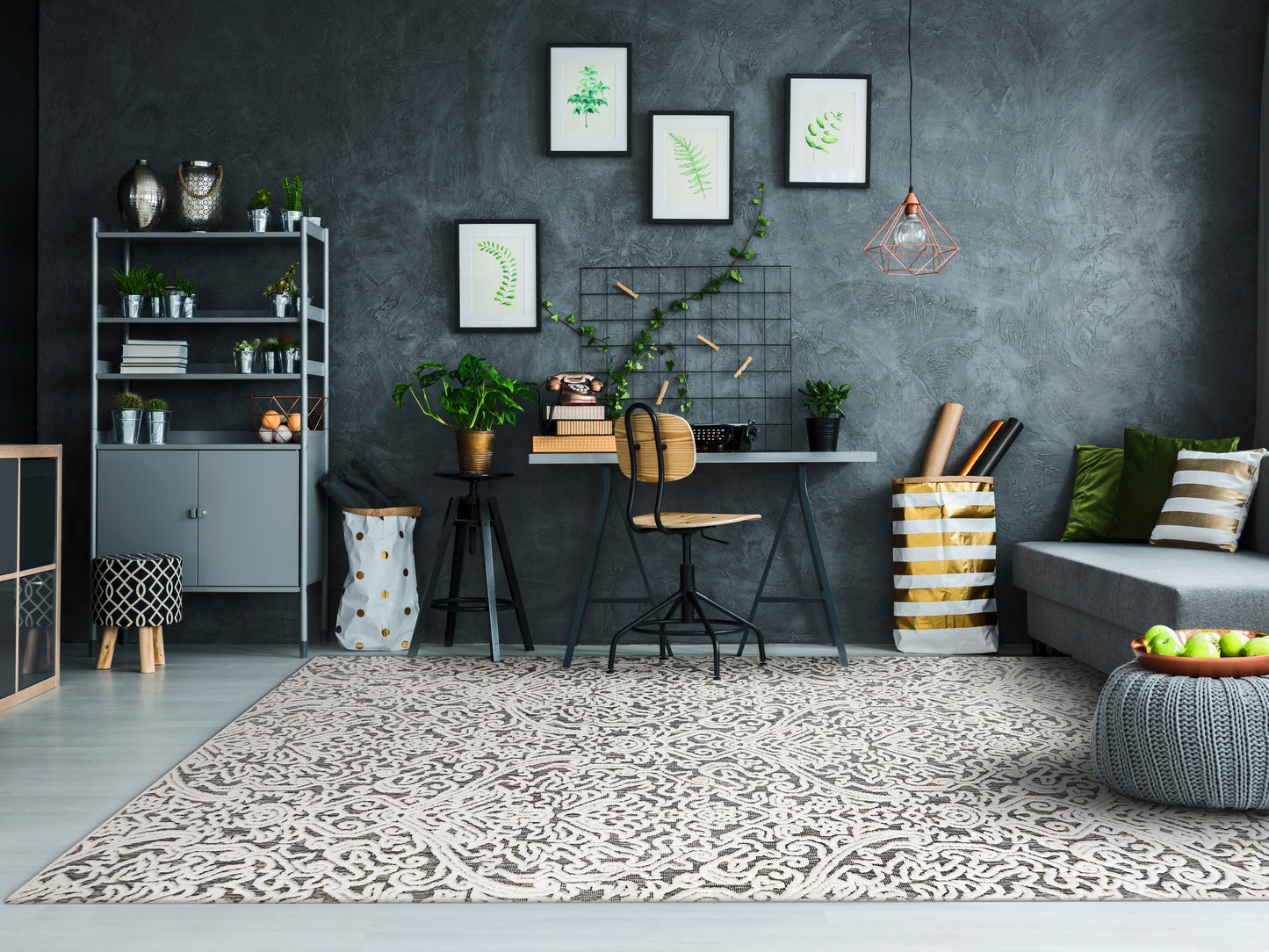 Lotus 8147-199 Ivory/Multi Area Rug