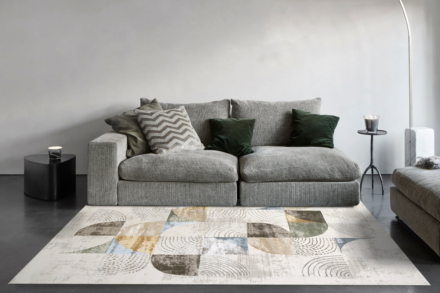 Merit 6657-999 Grey/Multi Area Rug