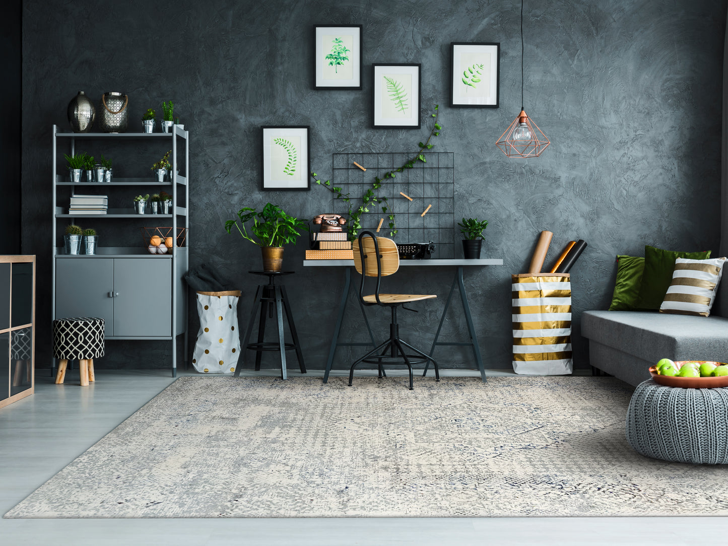 Million 5850-950 Grey Area Rug