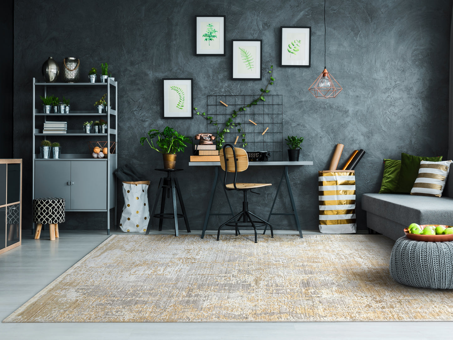 Mood 8452-800 Yellow Area Rug