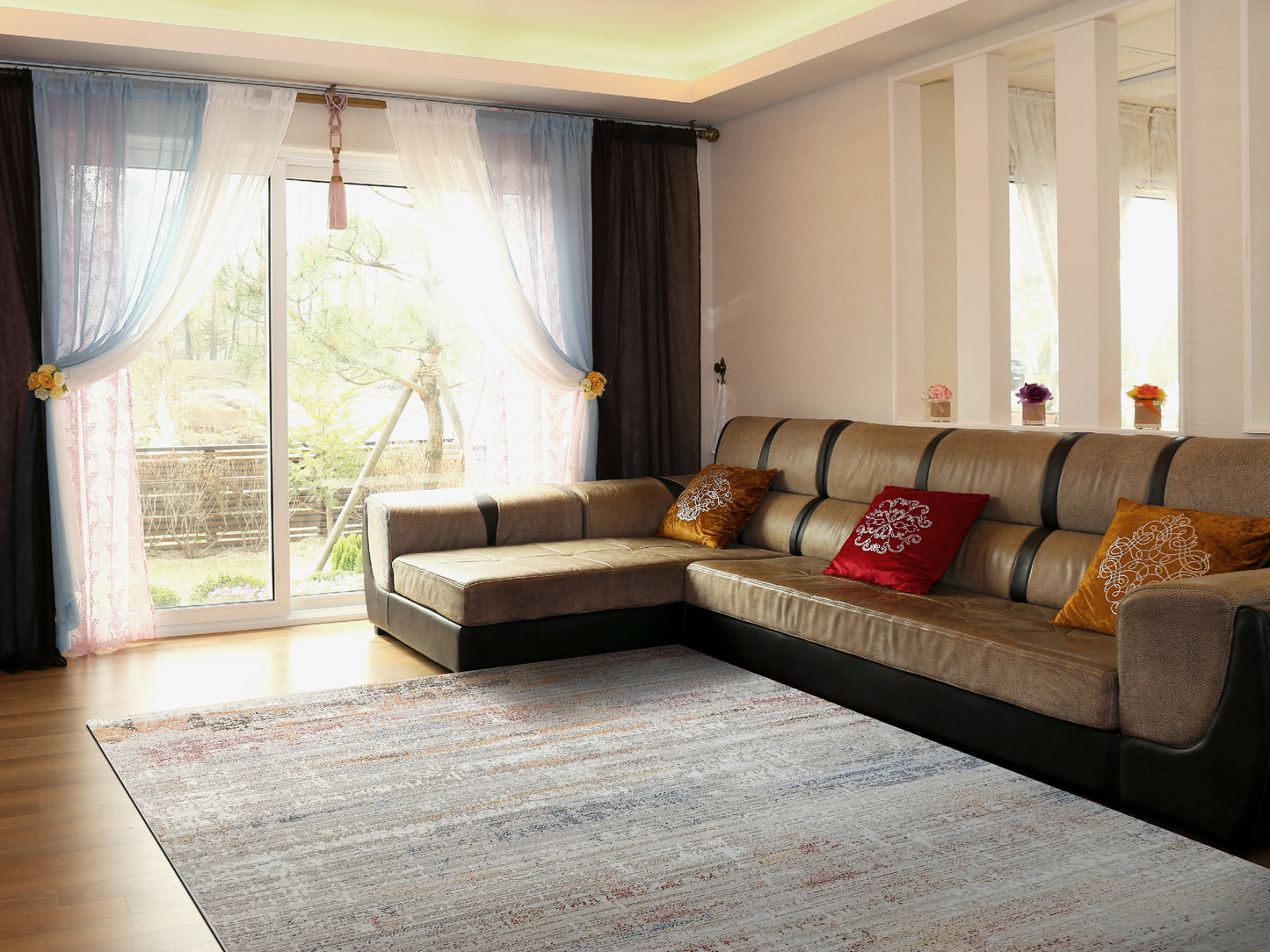 Mood 8456-130 Ivory/Red Area Rug