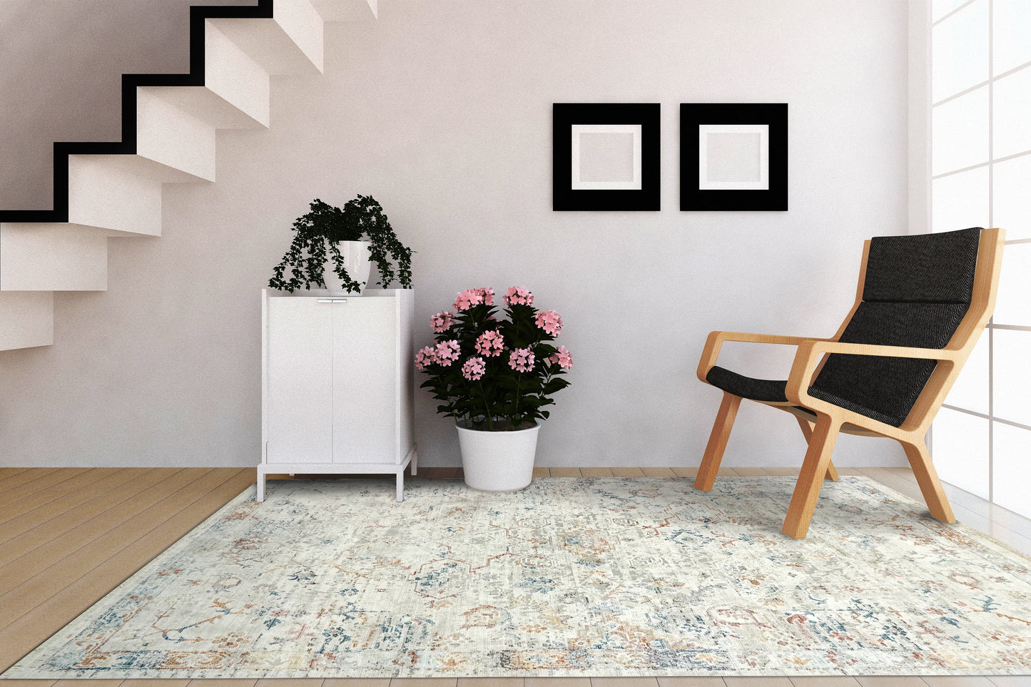 Mood 8468-999 Light Grey/Multi Area Rug