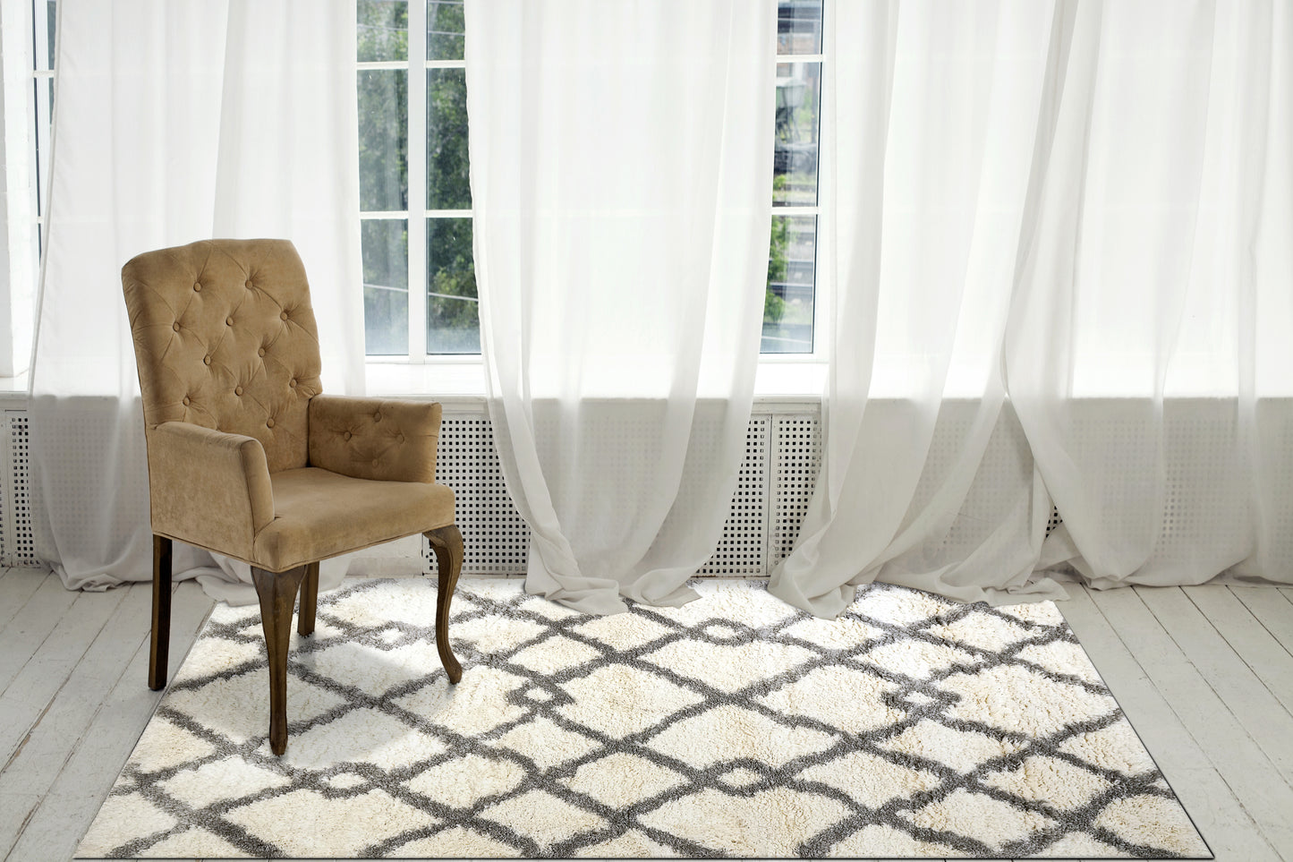Nitro Lux 6361-109 Ivory/Light Grey Area Rug
