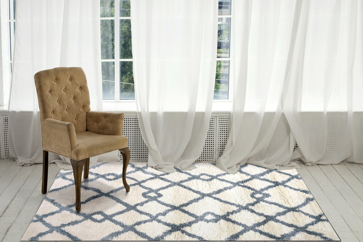 Nitro Lux 6361-159 Ivory/Blue Area Rug