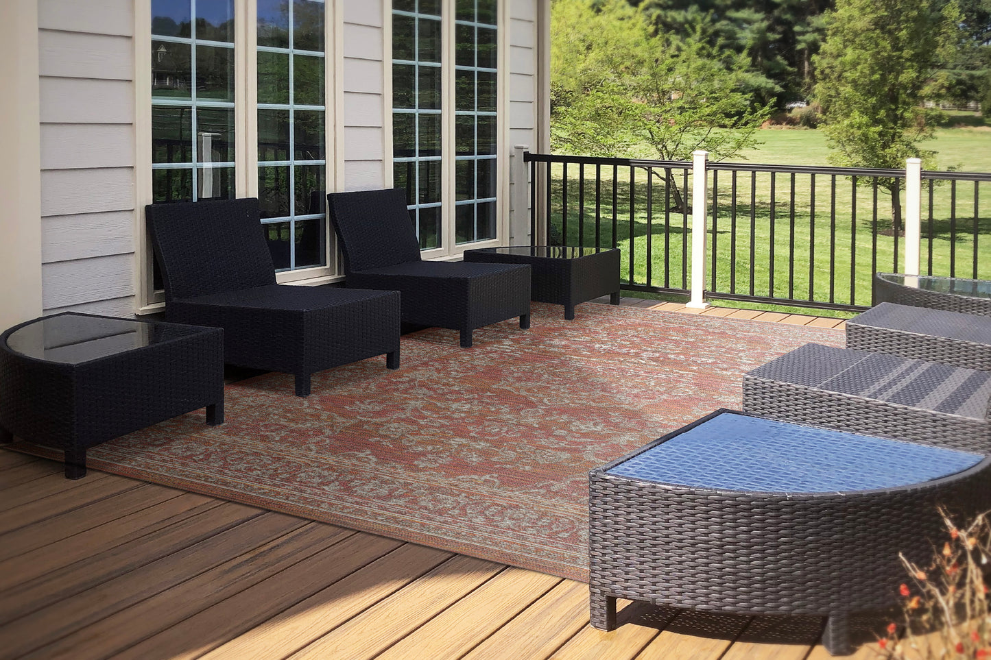 Portofino 89009-8009 Rust/Ivory Area Rug