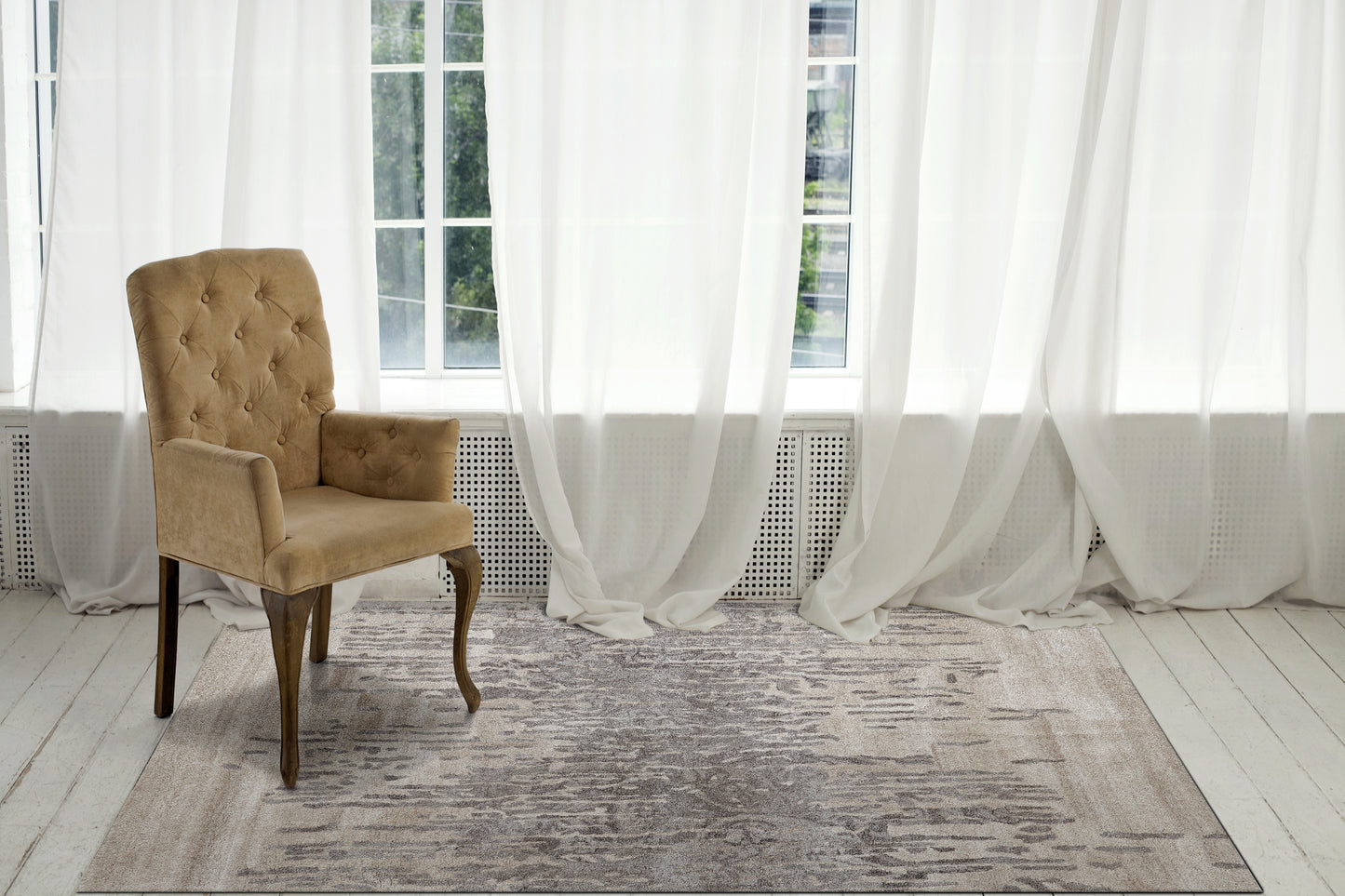 Posh 7803-717 Grey Area Rug