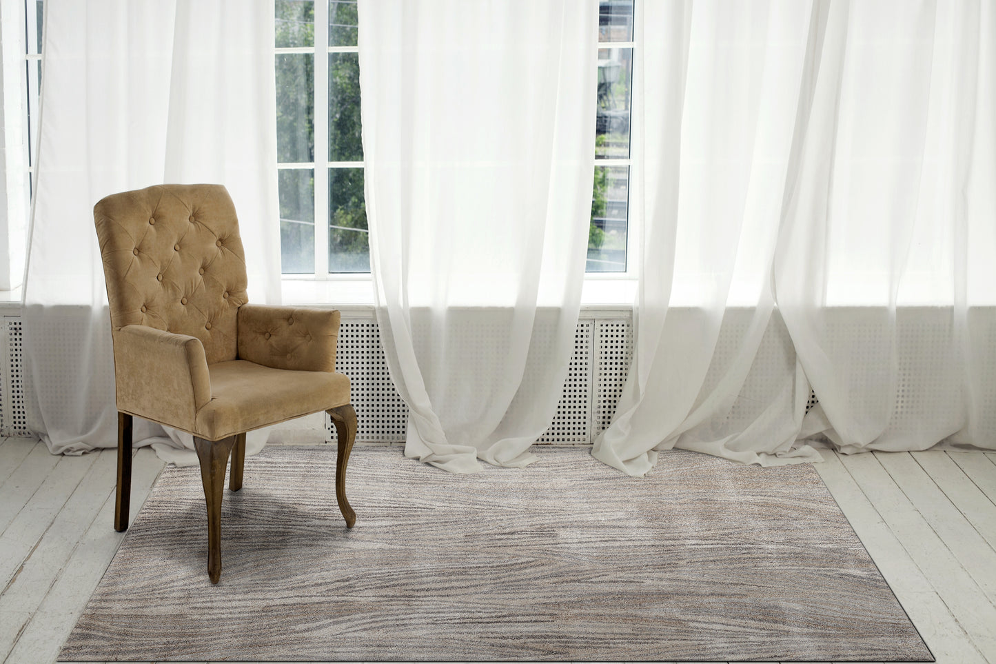 Posh 7807-717 Grey Area Rug
