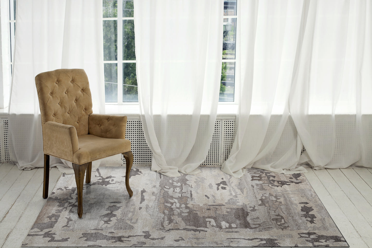 Posh 7808-719 Grey Area Rug