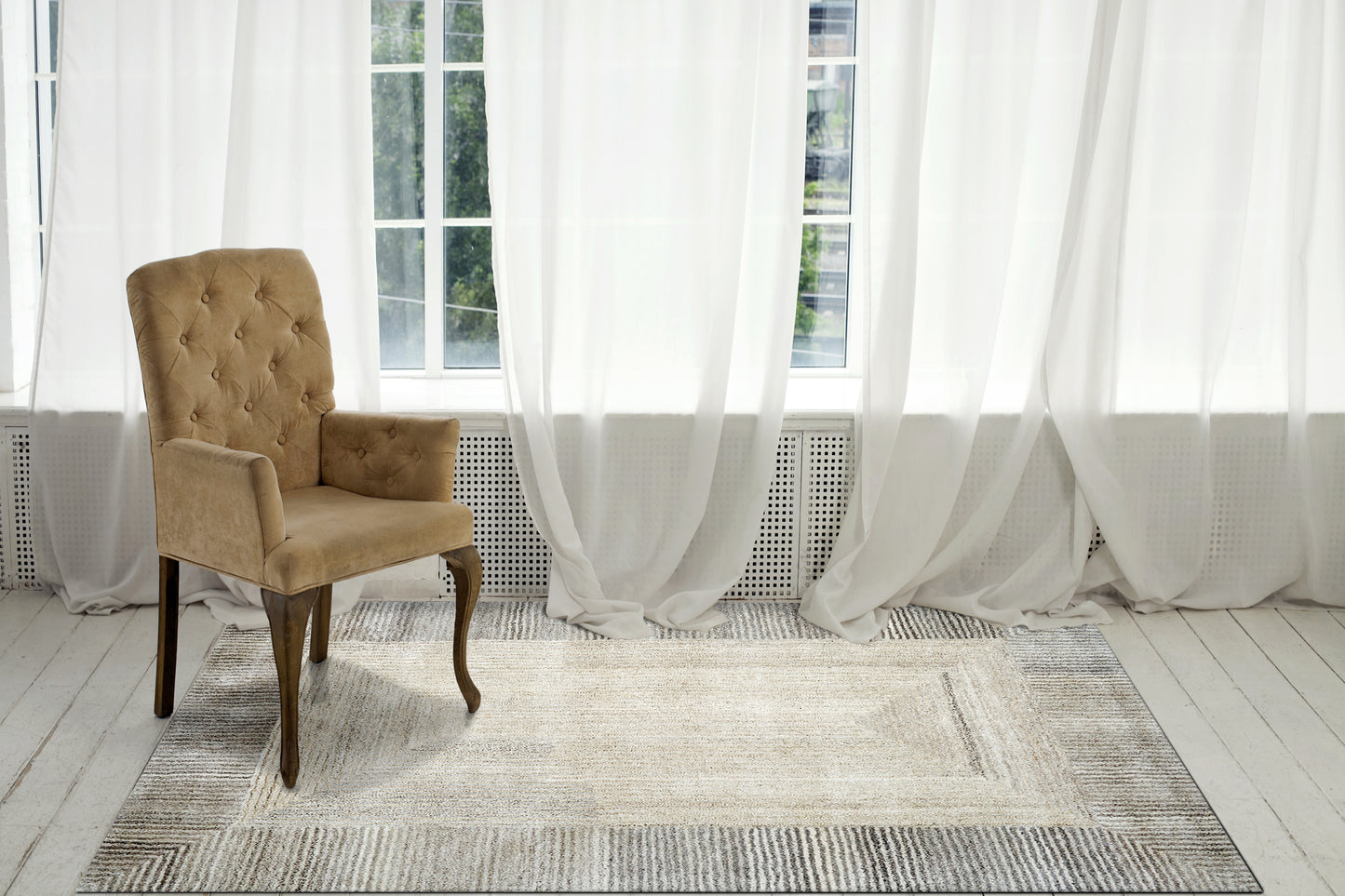 Posh 7810-727 Grey Area Rug