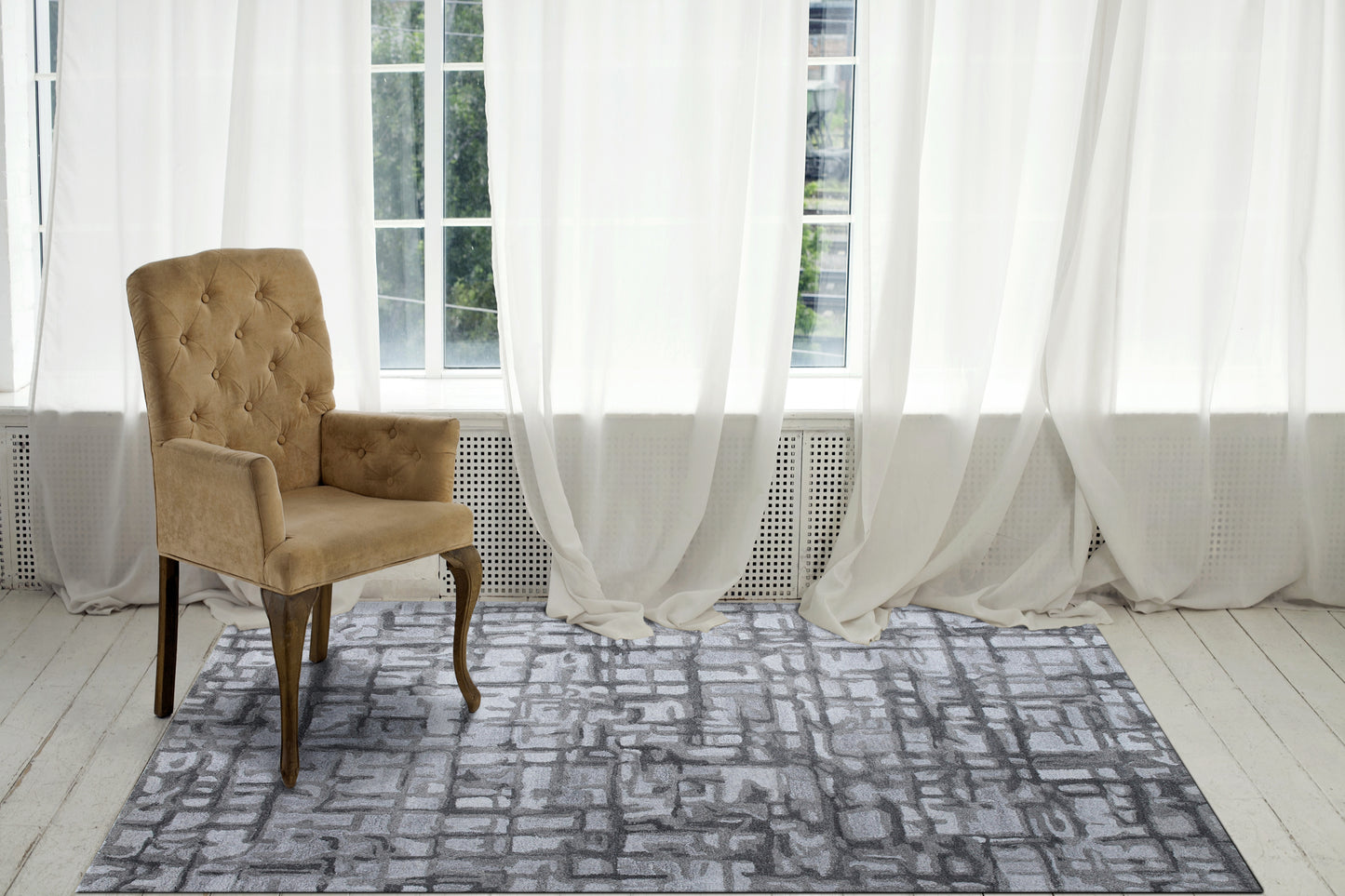 Posh 7813-900 Grey Area Rug