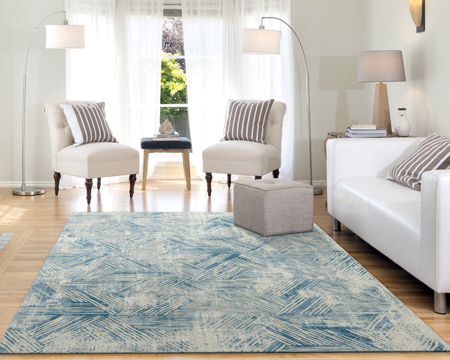 Quartz 27041-150 Beige/Blue Area Rug