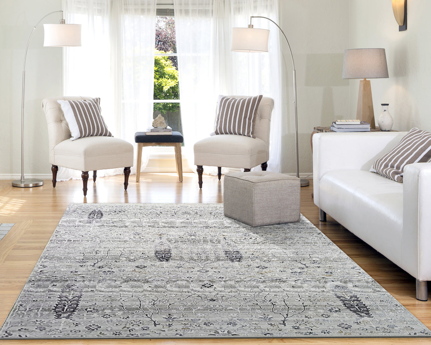 Refine 4635-897 Taupe/Silver/Gold Area Rug