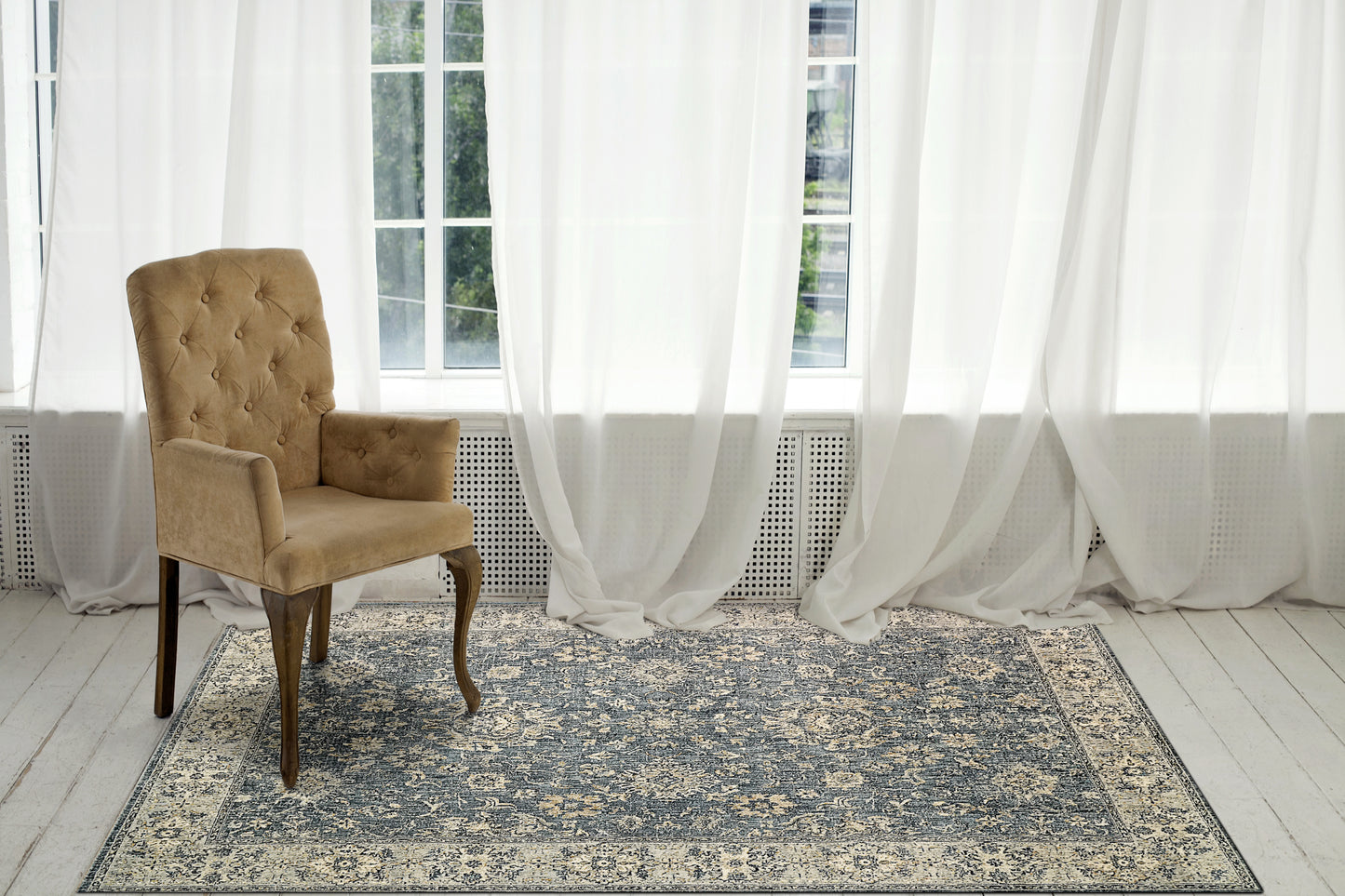 Savoy 3572-598 Denim/Grey/Cream Area Rug