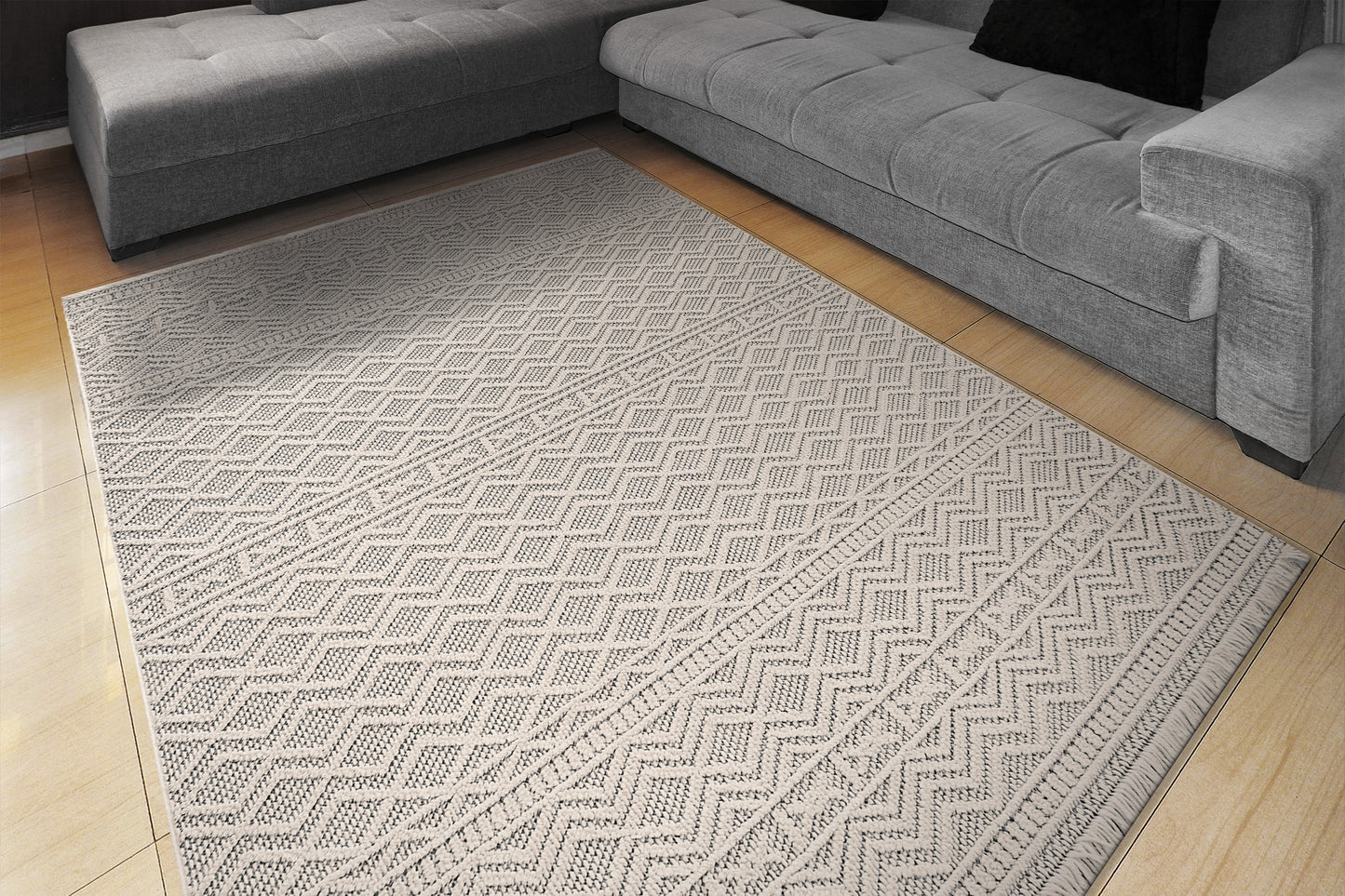 Seville 3610-109 Ivory/Soft Grey Area Rug