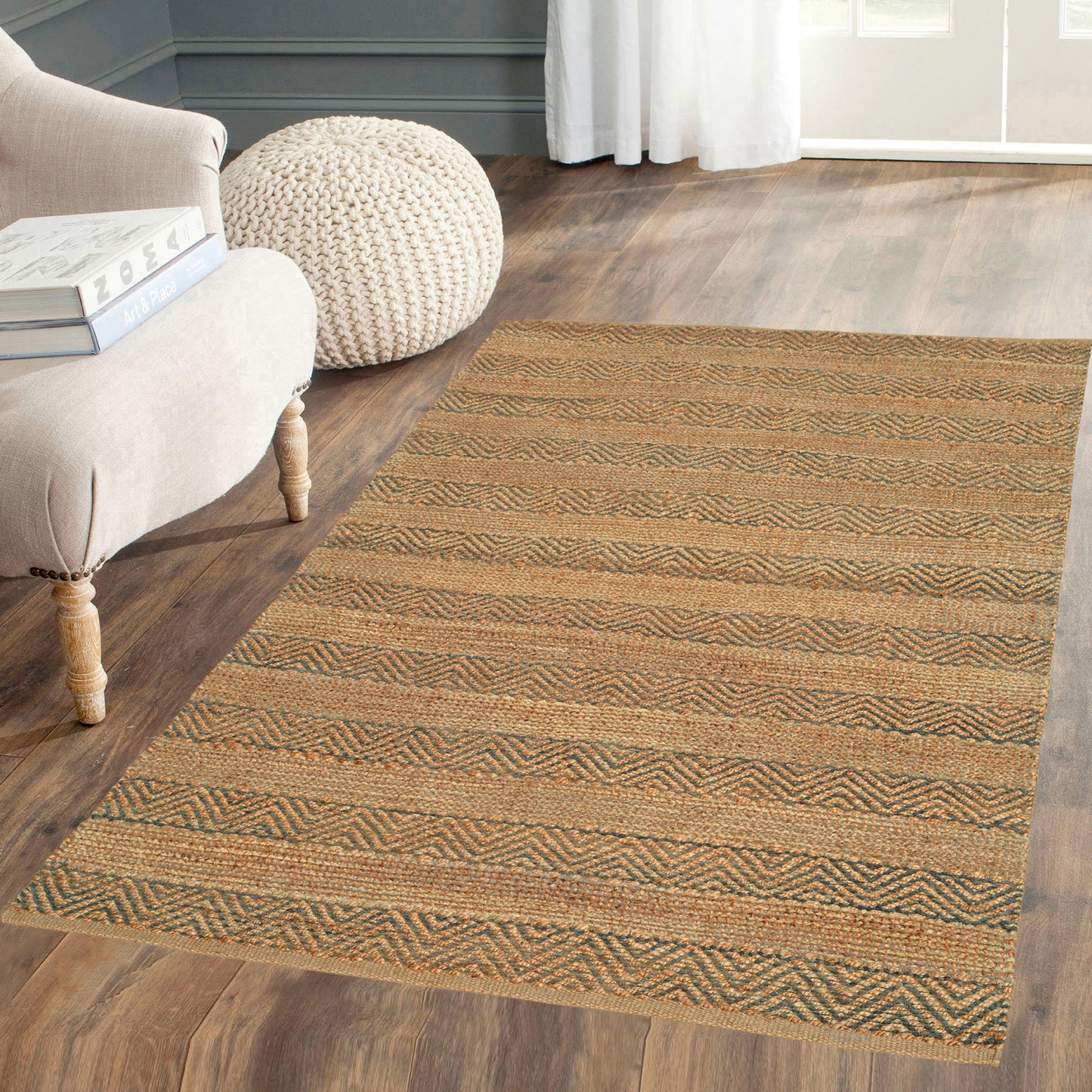 Shay 9424-890 Natural/Charcoal Area Rug