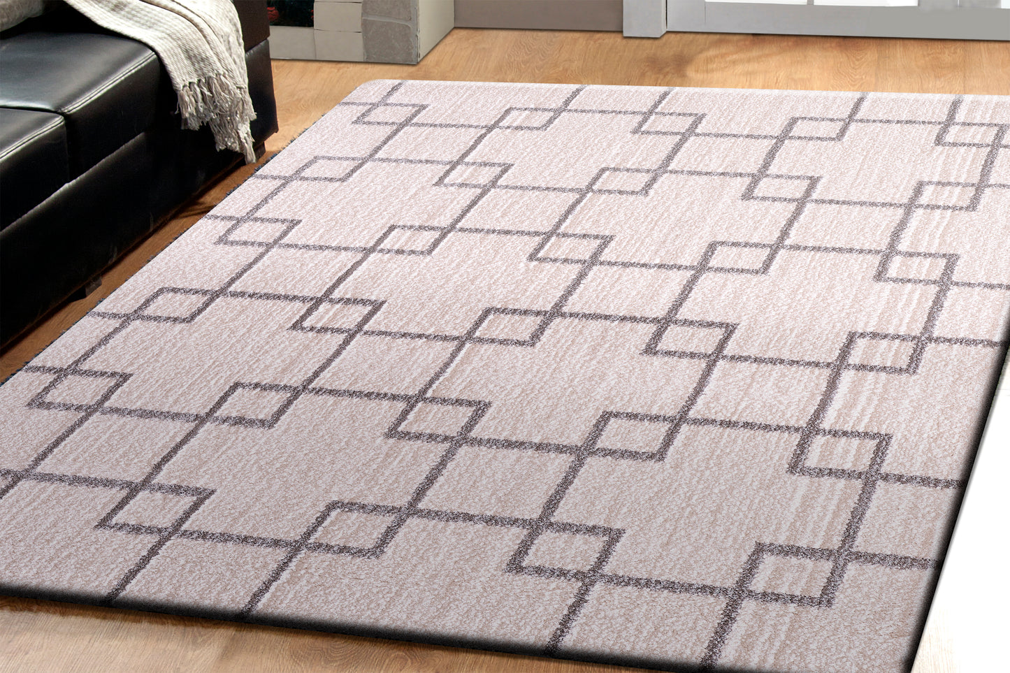 Silky Shag 5901-119 Ivory/Silver Area Rug