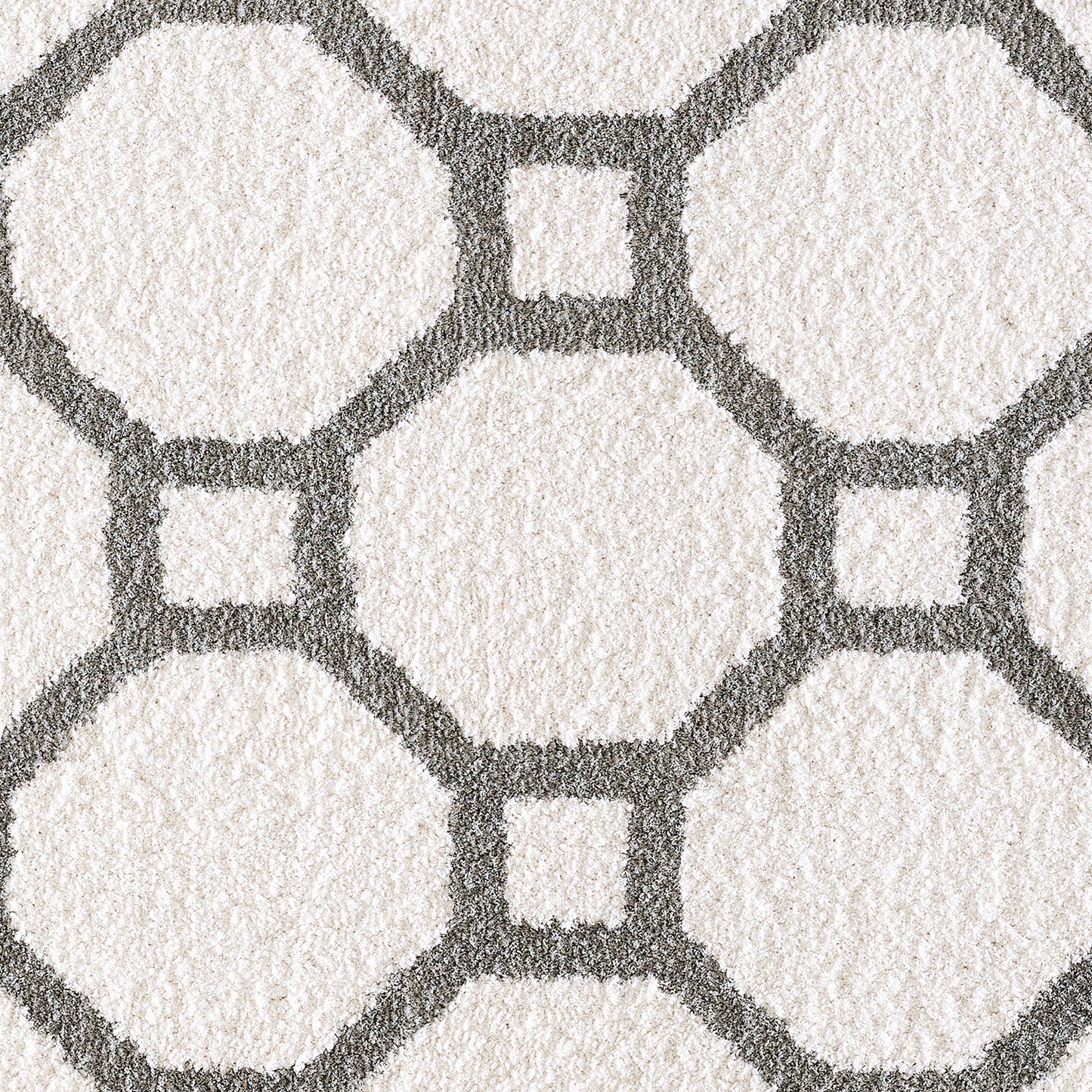 Silky Shag 5903-119 White/Silver Area Rug