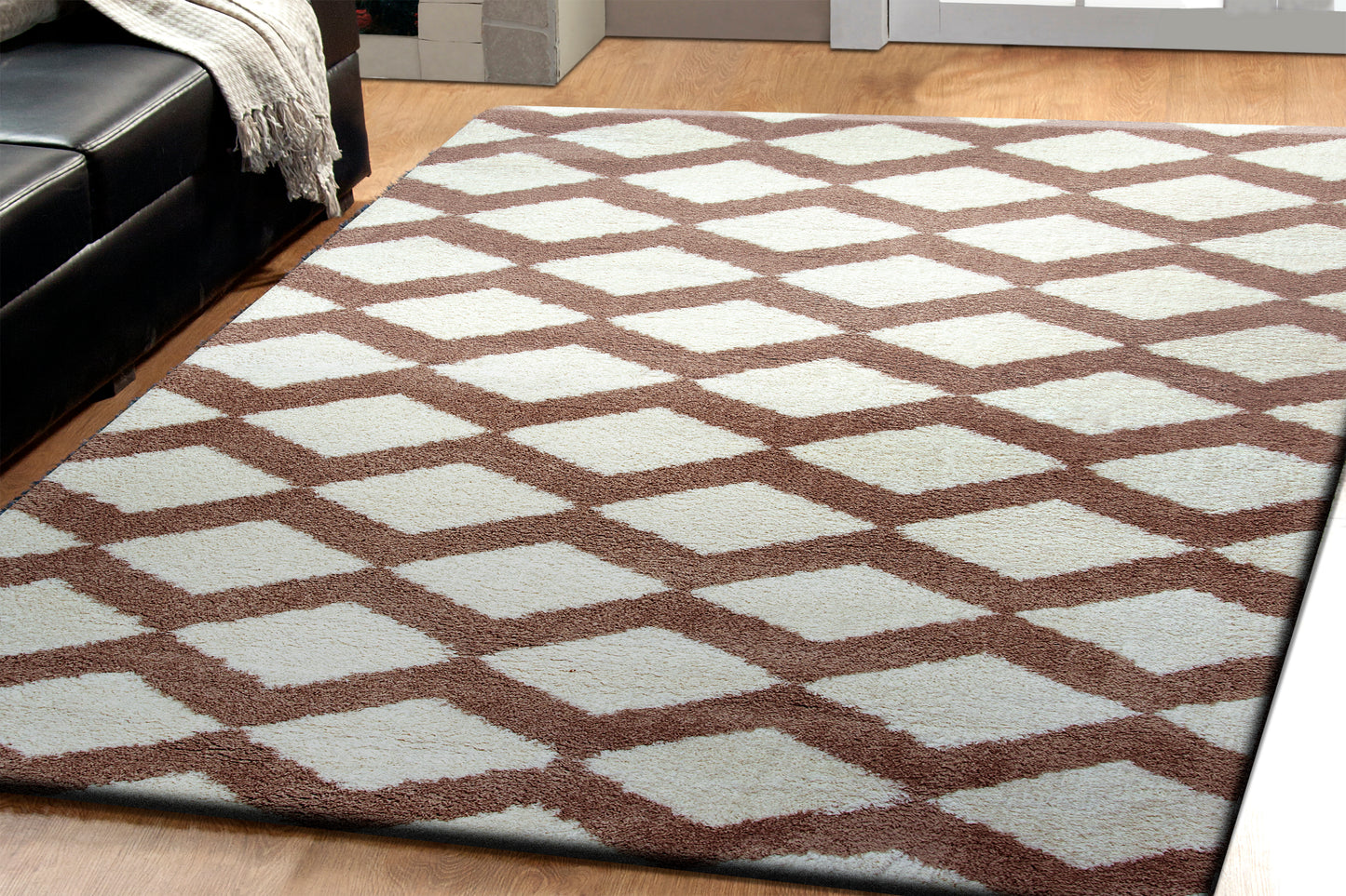 Silky Shag 5904-111 White Area Rug