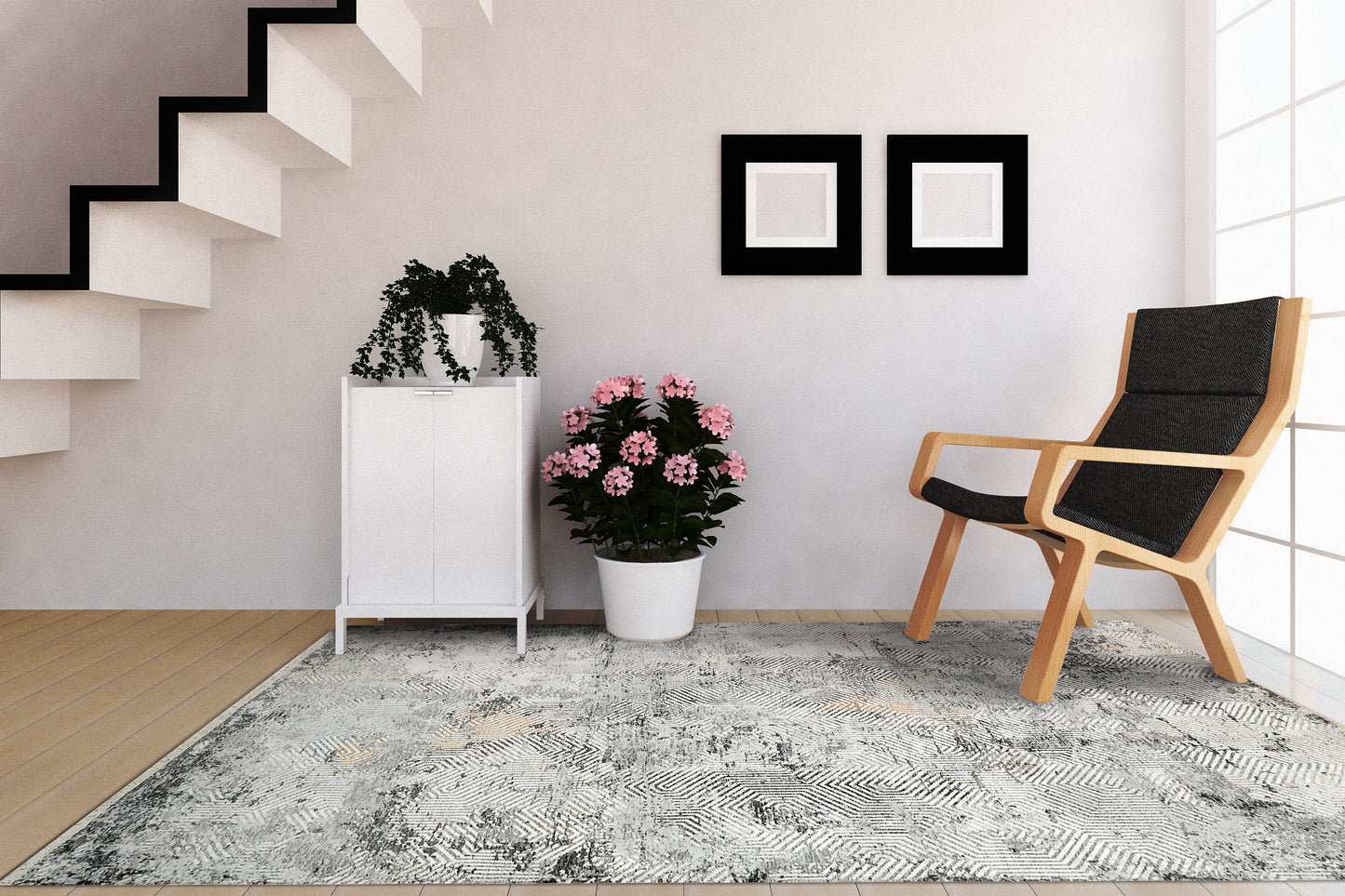 Sunrise 6682-999 Grey/Charcoal/Multi Area Rug